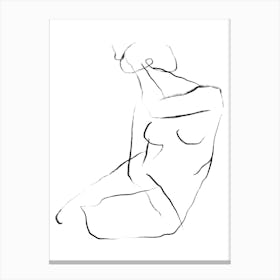 Simple body lines Canvas Print