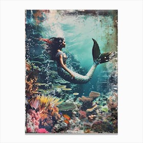 Retro Mermaid Photograph Inspired 2 Canvas Print