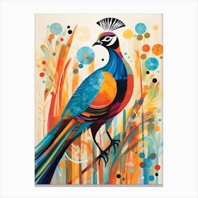 Bird Painting Collage Pheasant 3 Canvas Print