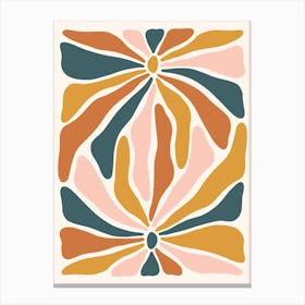 Colourful Abstract Flowers Canvas Print