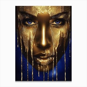 Gold Face 10 Canvas Print