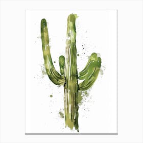 Saguaro Cactus Minimalist Abstract Illustration 3 Canvas Print