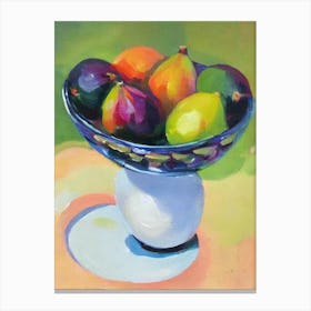 Fig Bowl Of fruit Canvas Print