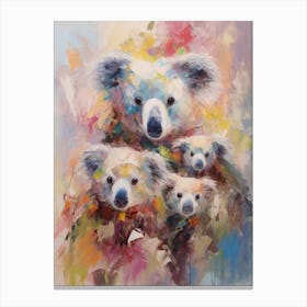 Koalas Abstract Expressionism 1 Canvas Print