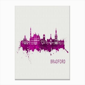 Bradford England City Purple Canvas Print