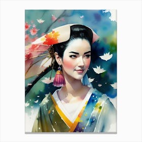 Geisha Painting Canvas Print