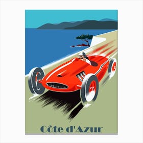 French Riviera, Old Timer Race Car Canvas Print
