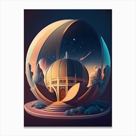 Planetarium Comic Space Space Canvas Print