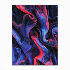 Blue & Red Swirls Canvas Print