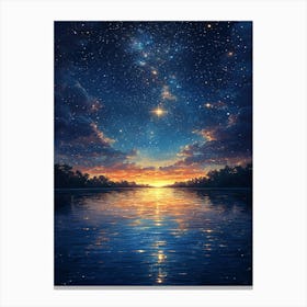 Night Sky With Stars 2 Canvas Print