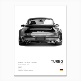 Porsche 964 Turbo Canvas Print