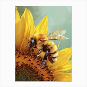 Meliponini Bee Storybook Illustrations 8 Canvas Print