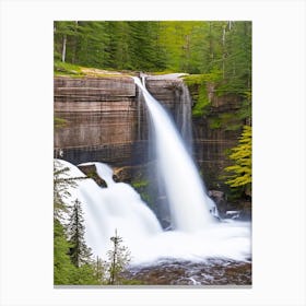 Amnicon Falls State Park Waterfall, United States Realistic Photograph (2) Canvas Print