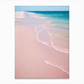 Gulf Shores Beach, Alabama Pink Photography Canvas Print