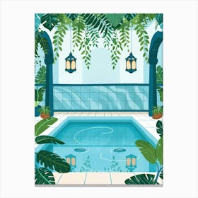 Indoor Swimming Pool Canvas Print