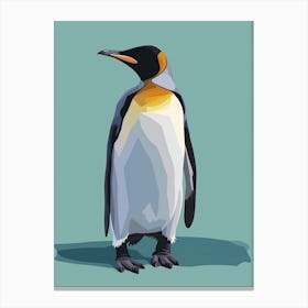 King Penguin Dunedin Taiaroa Head Minimalist Illustration 2 Canvas Print