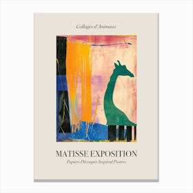 Giraffe 5 Matisse Inspired Exposition Animals Poster Canvas Print