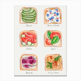 Breakfast Mood Watercolor Art Canvas Print