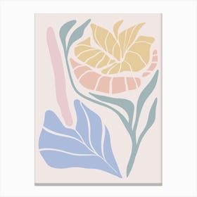 Pastel Flowers Scandinavian 3 Canvas Print