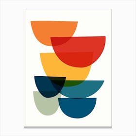 Colorful Mid Century Shapes Canvas Print