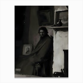 Dark Gothic Man In A Room Canvas Print