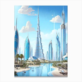 Dubai Cityscape Canvas Print