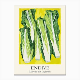 Marche Aux Legumes Endive Summer Illustration 2 Canvas Print