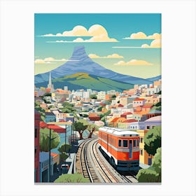 Cape Town, South Africa, Graphic Illustration 4 Canvas Print