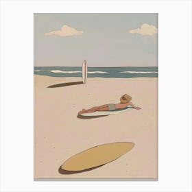 Surfboards On The Beach 1 Canvas Print