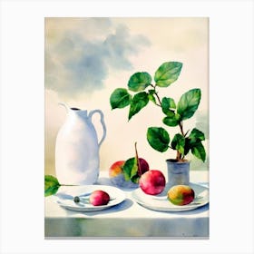 Lychee 2 Italian Watercolour fruit Canvas Print