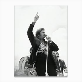 American Country Singer Johnny Cash Portrait Canvas Print