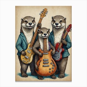 Otter Rock Band Canvas Print