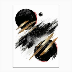 Abstract Black And Gold Painting 31 Canvas Print