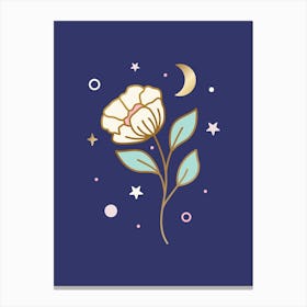 Flower In Universe Canvas Print