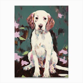 A Pointer Dog Painting, Impressionist 4 Canvas Print