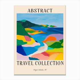 Abstract Travel Collection Poster Virgin Islands Uk 2 Canvas Print