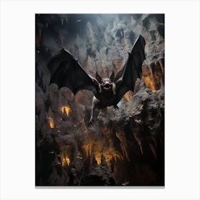 Majestic Bat Cave Silhouette 8 Canvas Print