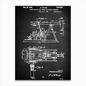 Oil Rig Decor, Oil Derrick, Oil Field Gift, Oil Pump Jack, Oil Field Decor, Oil Rig Art, Oil Rig Print,Oil Rig Blueprint,Oil Rig Gifts,Co2941 Canvas Print