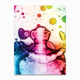 Abstract Watercolor Rainbow 4 Canvas Print