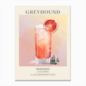 Greyhound Grapefruit Juice Canvas Print