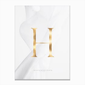 Letter H Gold Canvas Print