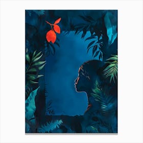 Portrait Of A Woman In The Jungle 1 Canvas Print