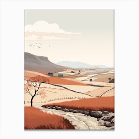 The Yorkshire Dales England 1 Hiking Trail Landscape Canvas Print