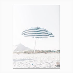 Blue And White Umbrella Canvas Print