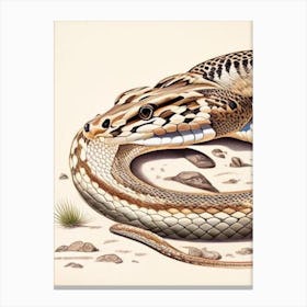 Western Diamondback Rattlesnake 1 Vintage Canvas Print