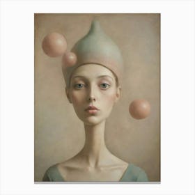 Girl With A Hat Canvas Print