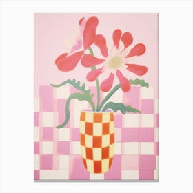 Freesias Flower Vase 1 Canvas Print