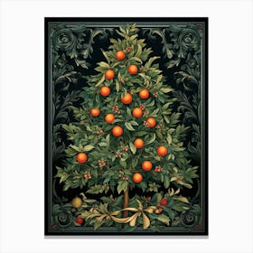 William Morris Style Christmas Tree 19 Canvas Print