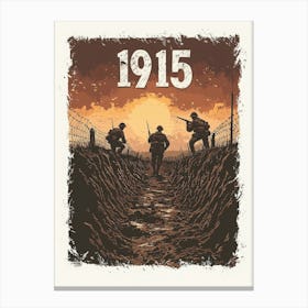 Aihrgdesign A Vintage Poster Depicting Soldiers In The Trench F119c8c2 56cc 46b1 Ace4 6feefe10cbfe 1 Canvas Print