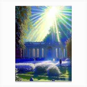 Palace Of Fontainebleau Gardens, 1, France Classic Painting Canvas Print